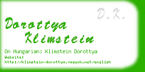 dorottya klimstein business card